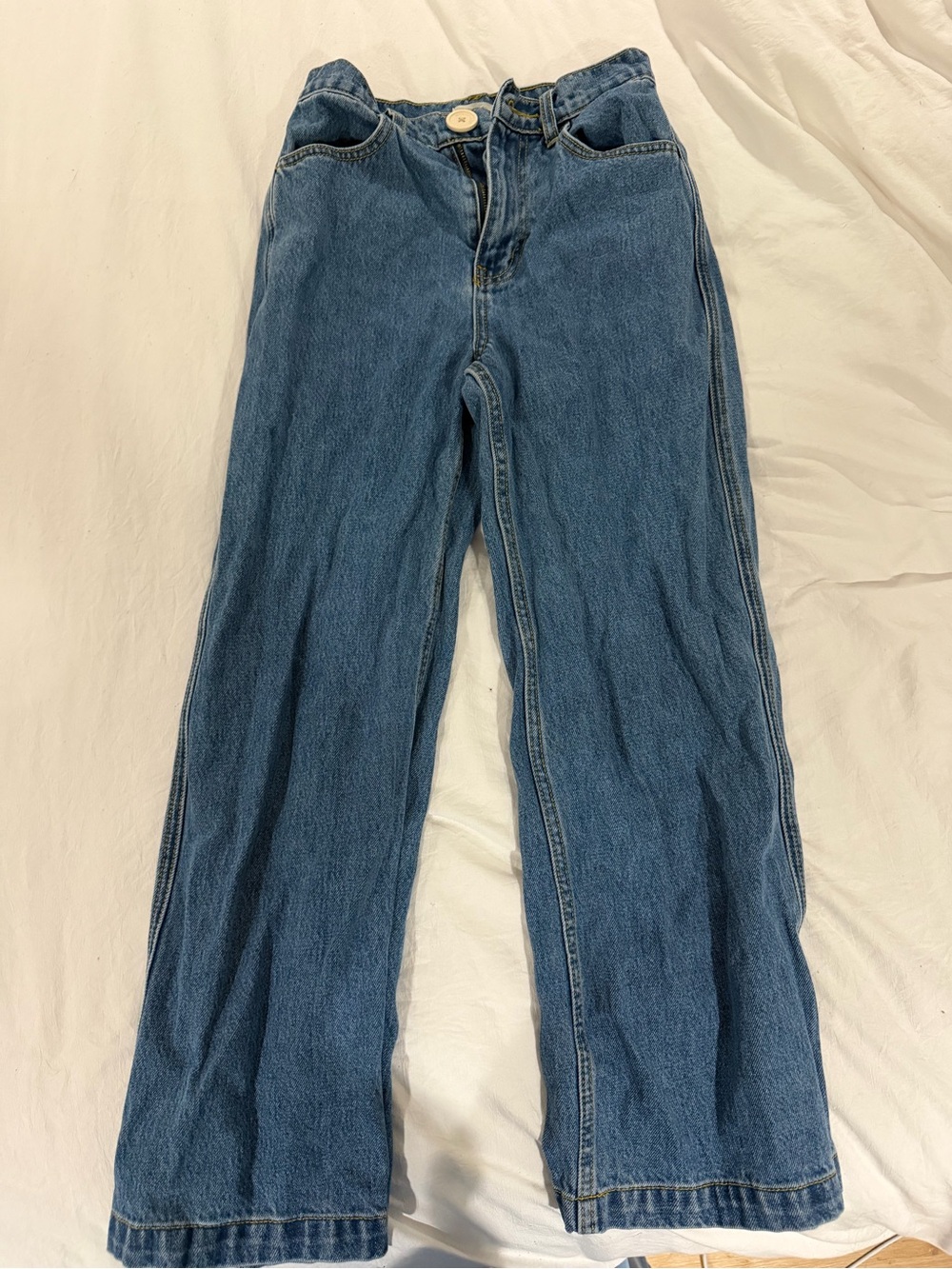 Whimsy + Row Classic High-Rise Wide-Leg Women Jeans - medium wash